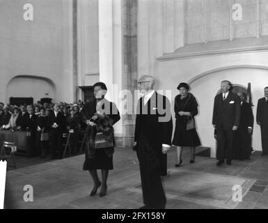 Queen Juliana attends opening of Eusebius Church, October 22, 1961, Openings, The Netherlands, 20th century press agency photo, news to remember, documentary, historic photography 1945-1990, visual stories, human history of the Twentieth Century, capturing moments in time Stock Photo