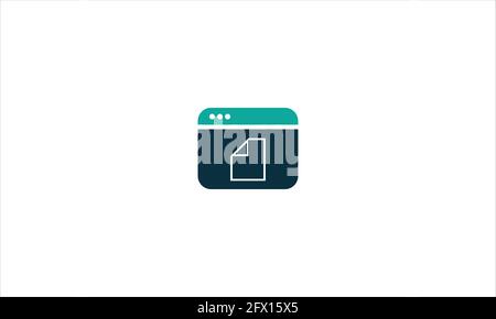 Internet browser file document line icon  Symbol logo illustration Vector graphics Stock Vector
