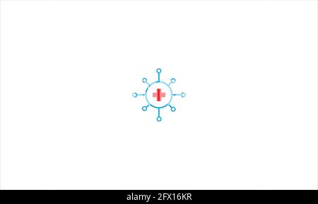 health tech care logo icon designs template vector illustration Stock Vector