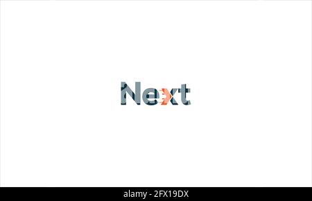Next typography logo template vector. Next logo vector template illustration Stock Vector