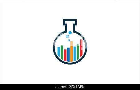 creative chart and take off rocket vector Financial growth with rocket vector logo template Stock Vector
