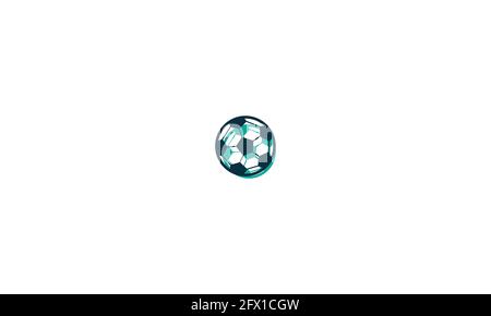Simple football or soccer ball icon or Football ball Icon in trendy flat style illustration Stock Vector