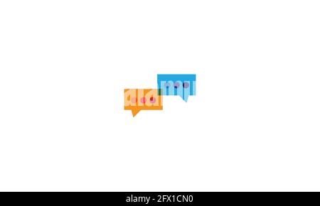 Chatting Conversation Icon Logo Vector  design illustration Stock Vector