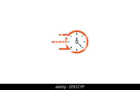 Time icon design. Task time icon in modern outline style design. Vector illustration. Vector illustration. Stock Vector