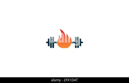 Fire Gym logo designs vector, Gymnastic logo designs vector or Fire gym and fitness icon logo design Stock Vector