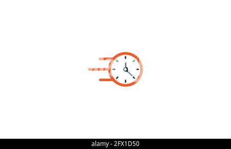 Business concept. Fast time icon logo design element. Vector illustration Stock Vector