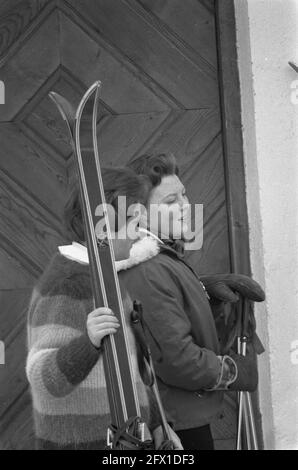 Princess Beatrix and Princess Irene in Sankt Anton, February 8, 1960, The Netherlands, 20th century press agency photo, news to remember, documentary, historic photography 1945-1990, visual stories, human history of the Twentieth Century, capturing moments in time Stock Photo