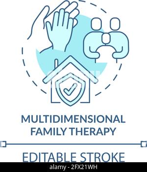 Multidimensional family therapy concept icon Stock Vector