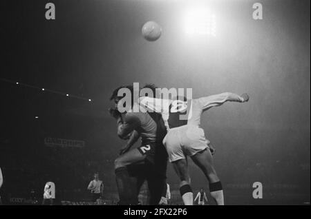 Ajax v FC Antwerp 1-0, UEFA Cup, game moments, October 23, 1974, sports, soccer, The Netherlands, 20th century press agency photo, news to remember, documentary, historic photography 1945-1990, visual stories, human history of the Twentieth Century, capturing moments in time Stock Photo
