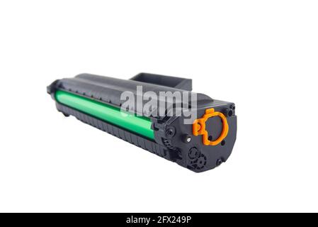 Laser printer toner cartridge isolated on white background Stock Photo