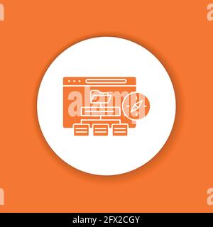 Sitemap color glyph icon. High quality filled vector pictogram. Web site map optimization symbol. Button for web page, mobile app, promo. UI UX GUI de Stock Vector