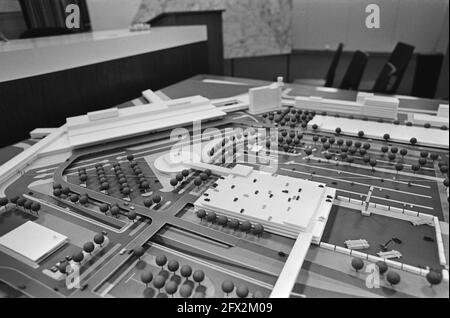 Scale model of Schiphol Airport, August 20, 1974, The Netherlands, 20th century press agency photo, news to remember, documentary, historic photography 1945-1990, visual stories, human history of the Twentieth Century, capturing moments in time Stock Photo