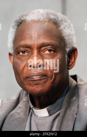 Rome, Italy. 25th May, 2021. May 25, 2021 : Card. Peter K. A. Turkson during a Press Conference on the Closing of the Special Year on the Fifth Anniversary of Laudato si' and the Presentation of the Laudato si' Platform for Action at the Vatican Press Room Credit: Independent Photo Agency/Alamy Live News Stock Photo