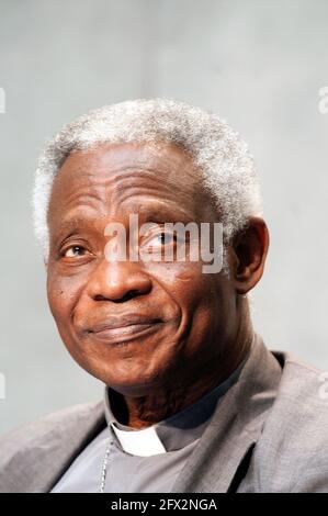 May 25,2021 : Card. Peter K. A. Turkson during a Press Conference on the Closing of the Special Year on the Fifth Anniversary of Laudato si' and the Presentation of the Laudato si' Platform for Action at the Vatican Press Room Stock Photo