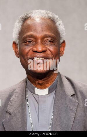 May 25,2021 : Card. Peter K. A. Turkson during a Press Conference on the Closing of the Special Year on the Fifth Anniversary of Laudato si' and the Presentation of the Laudato si' Platform for Action at the Vatican Press Room Stock Photo