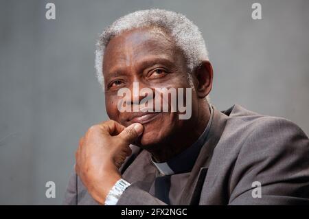 May 25,2021 : Card. Peter K. A. Turkson during a Press Conference on the Closing of the Special Year on the Fifth Anniversary of Laudato si' and the Presentation of the Laudato si' Platform for Action at the Vatican Press Room Stock Photo