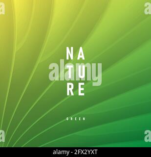 nature green background with 3d realistic texture of a leaf with close up streaks Stock Vector