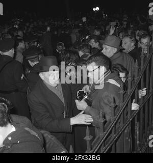 Princess Irene and Prince Don Carlos, crowds, February 8, 1964, princesses, The Netherlands, 20th century press agency photo, news to remember, documentary, historic photography 1945-1990, visual stories, human history of the Twentieth Century, capturing moments in time Stock Photo