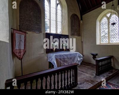 NORTON CANON St Nicholas Parish church was built in C13 and rebuilt 1706 or 1716 with later alterations. Stock Photo