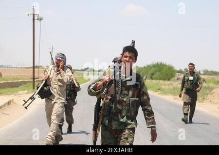 Jawzjan Afghanistan. 25th May 2021. Afghan army soldiers take