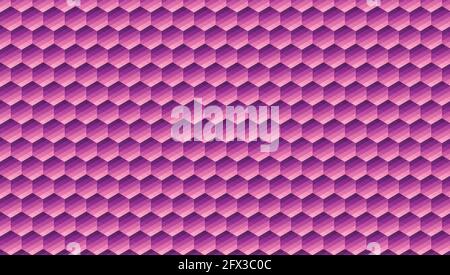 Abstract background of purple hexagons Stock Vector