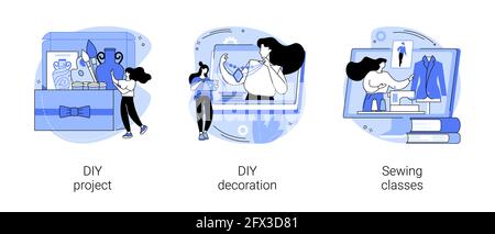 Creative craft abstract concept vector illustrations. Stock Vector