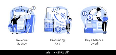 Accountancy service abstract concept vector illustrations. Stock Vector