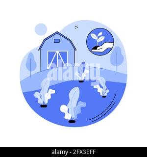 Natural farming abstract concept vector illustration. Stock Vector