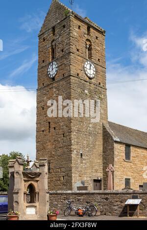 St Serfs Medieval clock tower, Dunning Perthshire