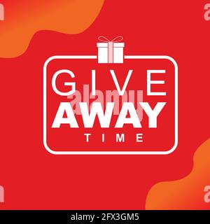 giveaway time. clean Banner vector illustration Stock Vector