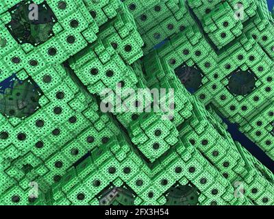 Abstract 3D Cube Brick Background Design Stock Photo
