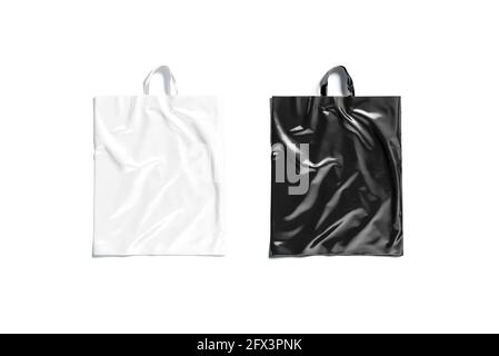 White Plastic Shopping Bags Stock Illustration - Download Image