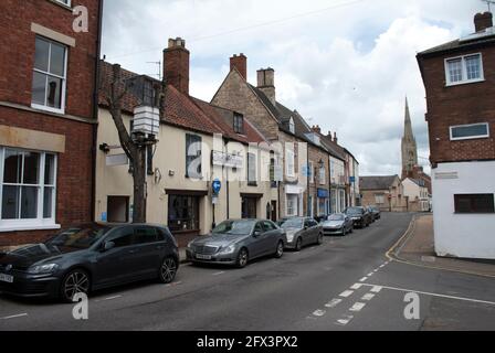 Beehive Inn in Grantham, the only pub with a living sign Stock Photo