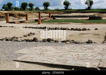 Portugal. Roman ruins of Villa Cardillio. 1st-4th centuries AD. View of the ruins. Near Torres Novas. Stock Photo