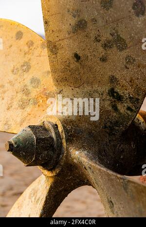 Fishing boat moored at Barry Island, Vale of Glamorgan, South Wales Stock Photo