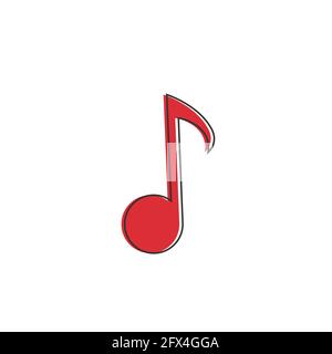Music Note Vector Logo Template. A nice logo for any kind of sound studio Stock Vector