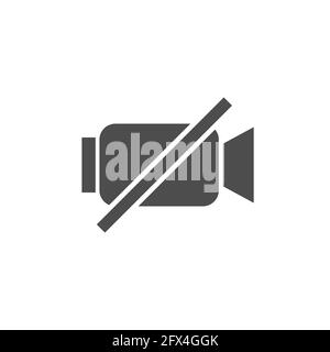 No photography simple line vector icon. Linear style sign for mobile concept and web design Stock Vector
