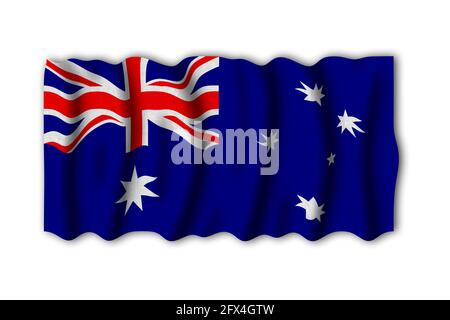 Heard Island and McDonald Islands 3D rendering flag of the world to study Stock Photo