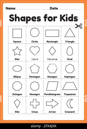 Different shapes for kids kindergarten and preschool children to learn ...