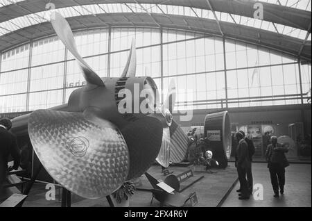 Europort 1975 in Amsterdam RAI; ship propellers, November 11, 1975, SHIPPING SCREWS, exhibitions, The Netherlands, 20th century press agency photo, news to remember, documentary, historic photography 1945-1990, visual stories, human history of the Twentieth Century, capturing moments in time Stock Photo