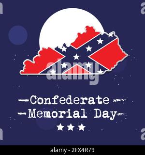 Confederate Memorial Day Stock Vector