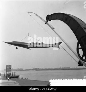 Operation H2O in Kampen. Sturgeon with interest IJsselkade, August 8, 1956, The Netherlands, 20th century press agency photo, news to remember, documentary, historic photography 1945-1990, visual stories, human history of the Twentieth Century, capturing moments in time Stock Photo