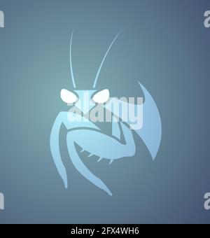 Creative mantis icon Stock Vector