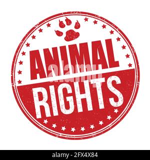 Animal rights grunge rubber stamp on white background, vector illustration Stock Vector