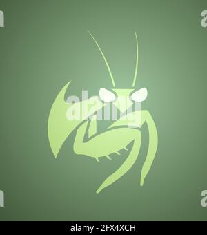 Creative mantis icon Stock Vector