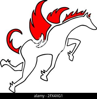 creative pegasus symbol Stock Vector