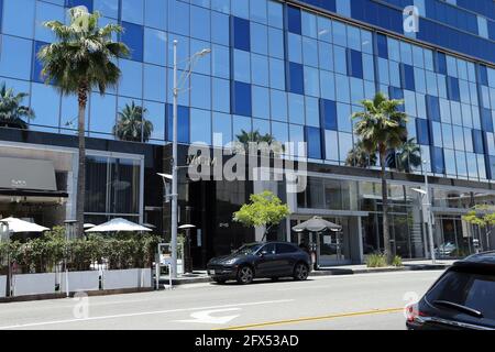 Beverly Hills, United States. 25th May, 2021. View of MGM Studios Building in Beverly Hills as it was announced that Amazon is nearing a deal to buy MGM Studios for between $8.5 billion to $9 billion. May 25, 2021 in Beverly Hills, California, United States. (Photo by Art Garcia/Sipa USA) Credit: Sipa USA/Alamy Live News Stock Photo