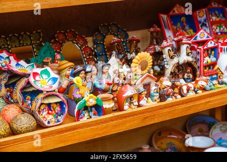 Souvenirs Souvenirs(中古品) Display of typical local souvenirs outside a shop in Chinchero, a