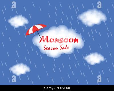 Monsoon season background Stock Vector