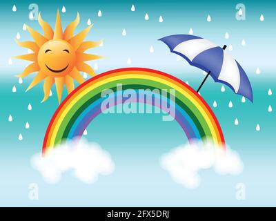 Monsoon season background Stock Vector